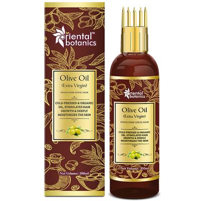 Oriental Botanics Extra Virgin Olive Oil with Comb Applicator 200 ml - Hair Oils
