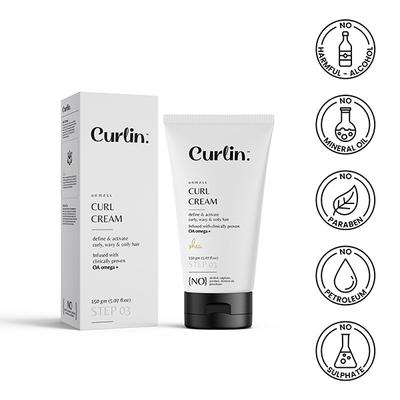 Curlin Unmess Curl Cream 150 gm - Hair Creams