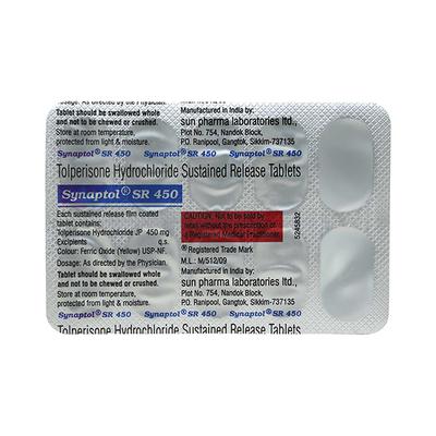 Synaptol SR 450mg Tablet 10'S - Muscle Cramps/Spasticity-Mus