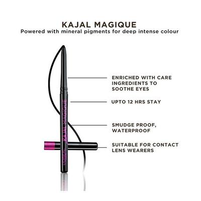 L'Oreal Paris Kajal Magique Supreme Me Black 0.35 gm - Kajal & Kohls