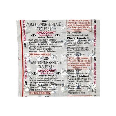 Amlogard 2.5mg Tablet 30'S - Hypertension-Cal