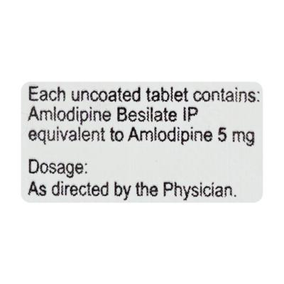 Amlovas 5mg Tablet 15'S - Hypertension-Cal
