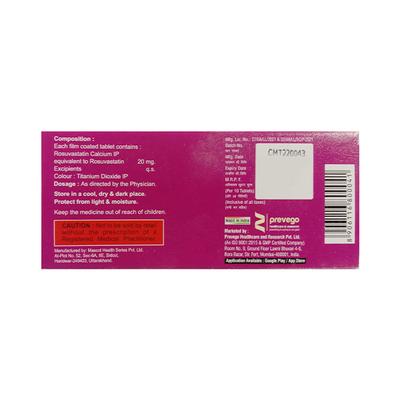 ROVASDAY 20 Tablet 10's - High Cholesterol-Dys