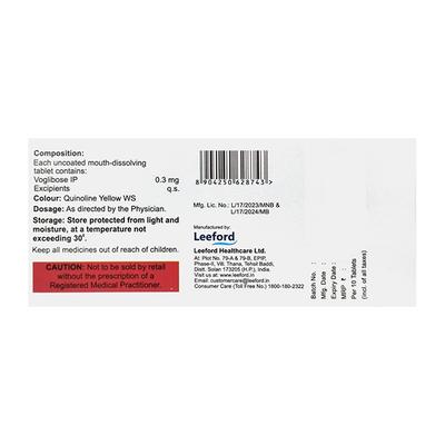 DAILYVOG 0.3 MD Tablet 10's - Diabetes-Ant