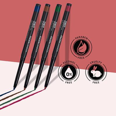 Faces Canada Magneteyes Color Kajal 12hr Water Proof Almond Oil Burgundy Love 04 0.30gm - Eyeliners