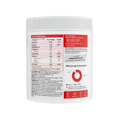 Nudge Wellness Collagen Peptide Hydrolyzed Collagen Peptide Powder Sourced From France Mixed Fruit Flavour 210 gm - Hair & Skin