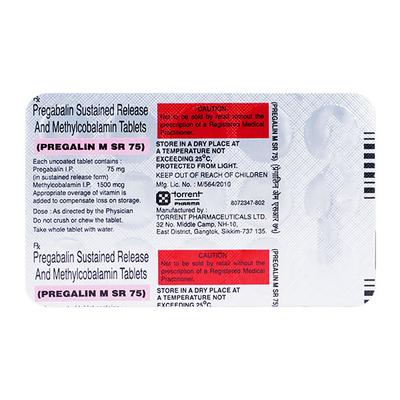 Pregalin M SR 75mg Tablet 15'S - Neuropathic Pain-Dru