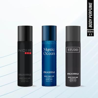 Mocemsa Deo Gift Pack - Noir And Mystic And Studd 450 ml - Men Perfumes (Edt/Edp)