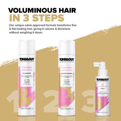 Toni&Guy Volume Addiction Hair Conditioner to Give Volume & Body to Fine & Flat Hair 250 ml - Conditioners