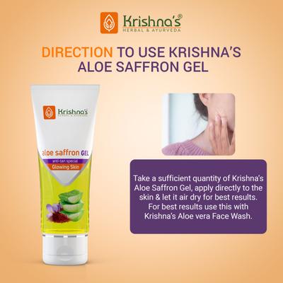 Krishna's Herbal & Ayurveda Aloe-Saffron Gel 100 gm - Personal Care (Ayush)