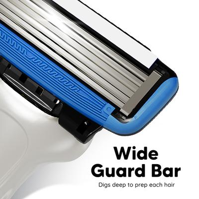 LetsShave Pro 6 Maxxx World 1st 6 Shaving Blade Razor Refills (4), Precision Back Blade - Razors & Cartridges