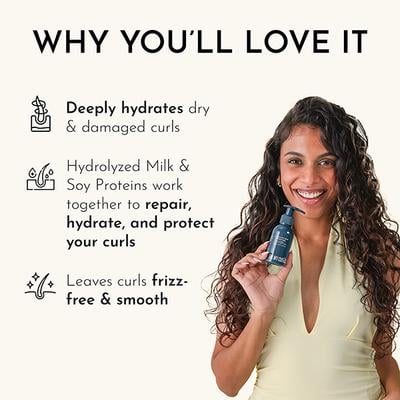 Fix My Curls Hydrating Deep Conditioner for Curly, Wavy, Dry, and Frizzy Hair Leave In Conditioner, and Hair Mask 100 gm - Hair Sets & Kits