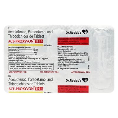 ACE Proxyvon TH 4 Tablet 10'S - Muscle Cramps/Spasticity-Mus