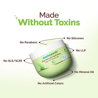 Mamaearth Aloe Refresh Hydrating Light Gel Moisturizer with Aloe Vera & HA 200 gm - Face Moisturizers