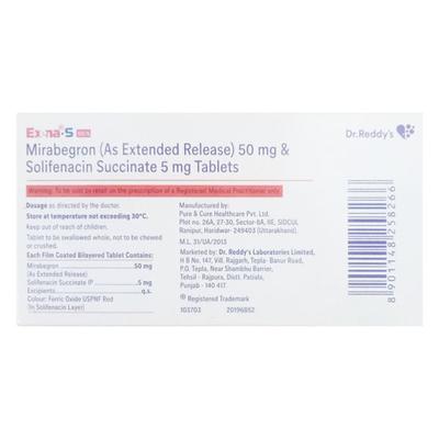 EXENA S 50/5 Tablet 10's - Bladder And Prostate Disorders-Dru