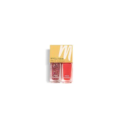 Myglamm Two Of Your Kind Long Lasting Nail Enamel Duo -Steal The Show 2 x 5ml 2's - Nail Polish