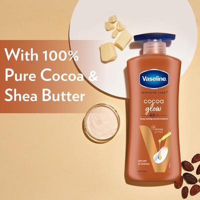 Vaseline Intensive Care Cocoa Glow With Pure Cocoa & Shea Butter Body Lotion 600ml - Lotions & Creams