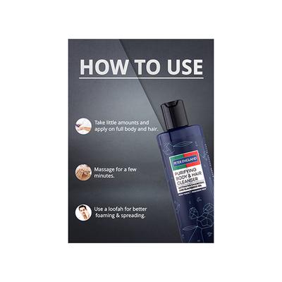 Peter England Purifying Body & Hair Cleanser 250 ml - Shower Gels & Body Wash