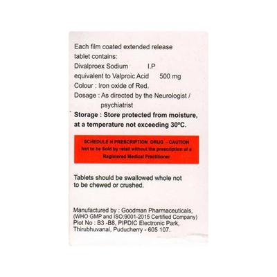 DIVARUS ER 500 Tablet 10's - Epilepsy/Convulsion-Ant