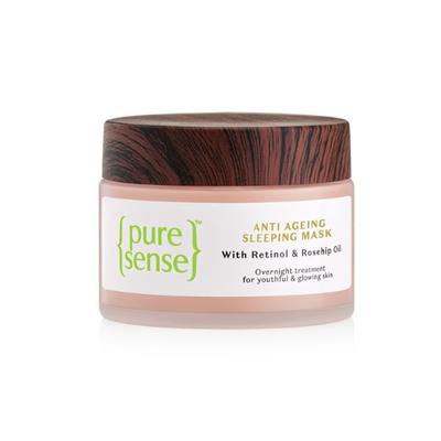 PureSense Anti-ageing Sleeping Mask with Retinol & Rosehip Oil Face Moisturiser & Night Cream for Women 50 gm - Face Mask