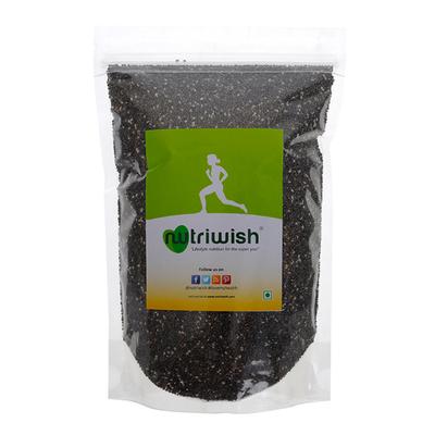 Nutriwish Black Chia Seeds 500 gm - Nutritional Bars