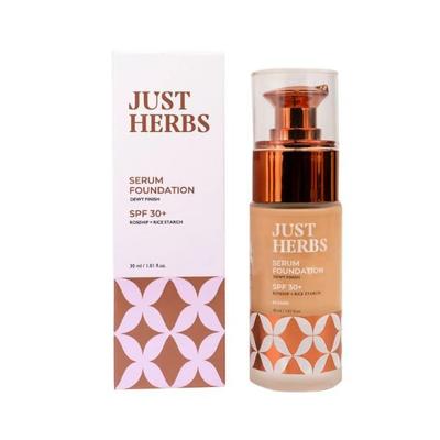 Just Herbs 12 Hours Full Coverage Serum Foundation SPF 30+ Sand 30 ml - Foundation