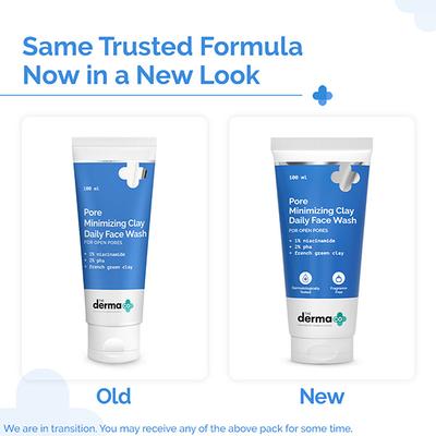 The Derma Co. Pore Minimizing Clay Daily Face Wash for Open Pores 100ml - Face Washes