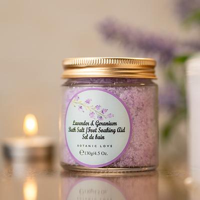 Botanic Love Lavender and Geranium Bath Salt Foot Aid 130 gm - Bath Salts