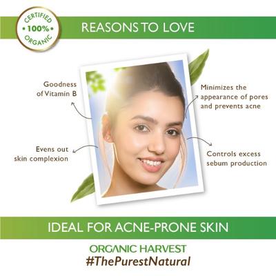 Organic Harvest Acne Control Mattifying Foaming Face Wash Green Tea & Moringa Enriched With Vitamin B 100 gm - Face Washes