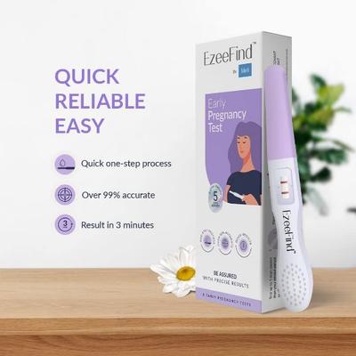 Ezeefind Early Pregnancy Test Kit (Pack of 5) - Health Monitors And Equipment