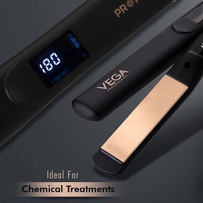 VEGA Professional Pro Nano Rose Gold Hair Straightener with Ultra Fast 20 Secs Heat Up, (VPPHS-01) 1's - Hair Dryers