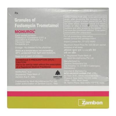 MONUROL Sachet 8gm - Bacterial Infections-OAB