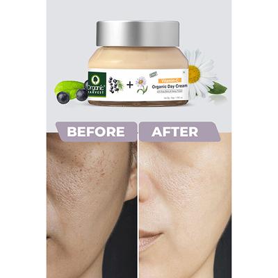 Organic Harvest Brightening Day Cream Kakadu Plum,Acai Berry & Rice Water Enriched With Vitamin C 50 gm - Day Cream