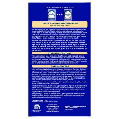 Similac Classic Infant Formula Stage 1 Powder (Up to 6 months) Refill Pack 800 g - Baby And Infant Supplements