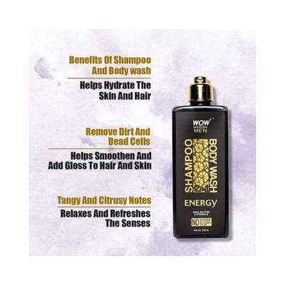 WOW Skin Science Energy 2-in-1 Shampoo + Body Wash 250 ml - Soaps