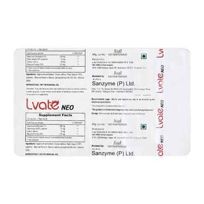LVATE NEO (VEG) Capsule 10's - Supplements-Sup