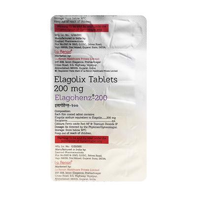 ELAGOHENZ 200 Tablet 10's - Uterus Conditions-Dut