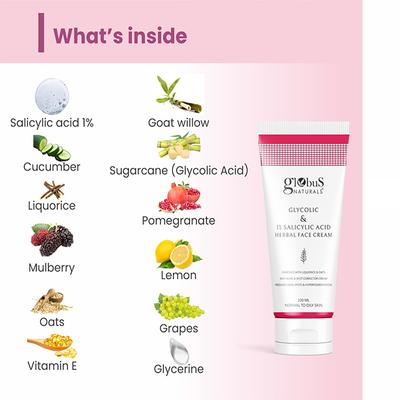 Globus Naturals Silk Touch Body Care Combo Daily Moisturizing Body Lotion and Glycolic Face Cream 200 gm - Creams, Lotions & Oils