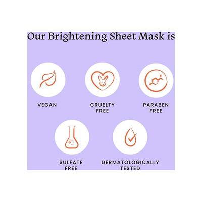 Foxtale Essentials Brightening Sheet Mask with Niacinamide and Berries 26 gm - Sheet Masks