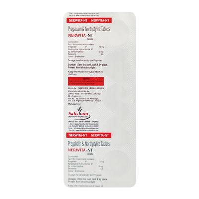 NERWITA NT Tablet 10's - Neuropathic Pain-Dru