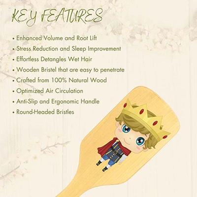 Allure Personalised Paddle Hair Brush Prince Print 1's - Hair Brushes