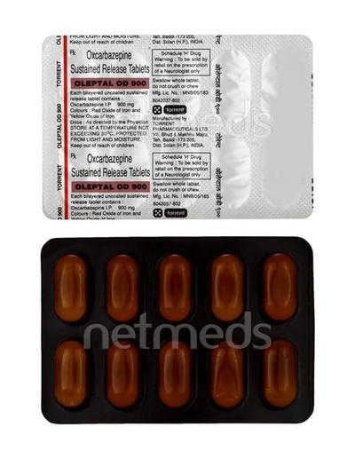 Oleptal OD 900mg Tablet 10'S - Epilepsy/Convulsion-Ant
