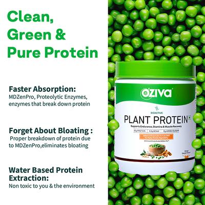 Oziva Bioactive Plant Protein (25G Vegan Protein) For Endurance & Muscle Recovery Plant-Based Protein (500G, Mango Delight) 1's - Multi-Vitamins