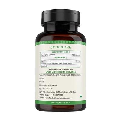 Vitawin Spirulina Vegetarian Capsule 60's - Herbal Dietary Supplement