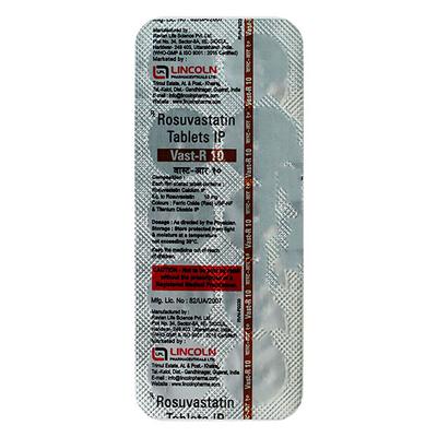 Vast R 10mg Tablet 10'S - High Cholesterol-Dys