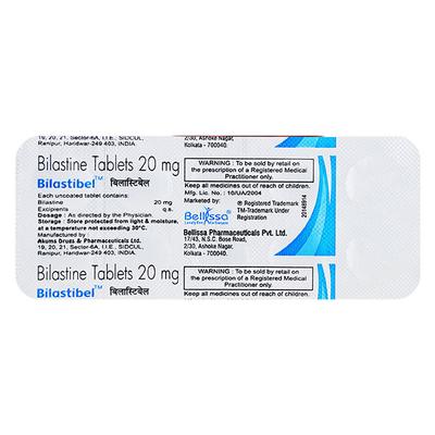 BILASTIBEL 20 Tablet 10's - Allergies-Ant