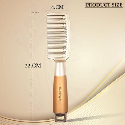 Majestique Extra Wide Tooth Comb, 8 Inch Big Comb for All Hair Types - Golden 1's - Hair Brushes