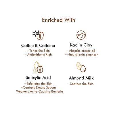 Mcaffeine Cappuccino Coffee Face Mask 100gm - Masks & Peels