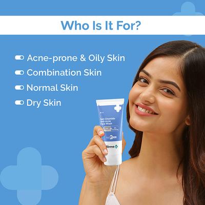 The Derma Co. Sali Cinamide Anti Acne Face Wash with Salicylic Acid and Niacinamide 80 ml - Face Washes