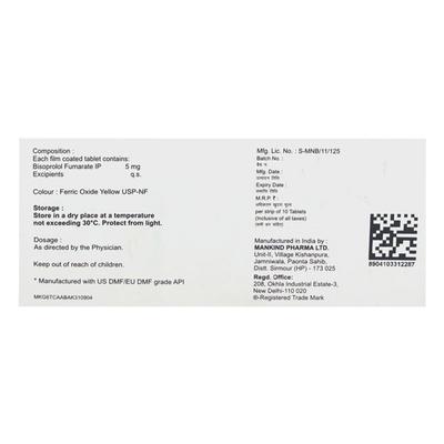 Bisoheart 5mg Tablet 10'S - Hypertension-Bet